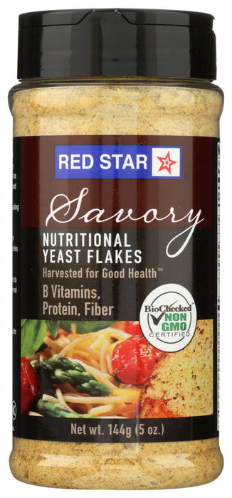 Red Star Nutritional Yeast Flakes Savory Flavor 5 Oz