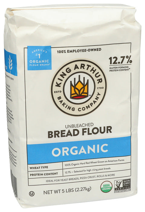 King Arthur Baking Company Organic Unbleached Bread Flour 5 Lb