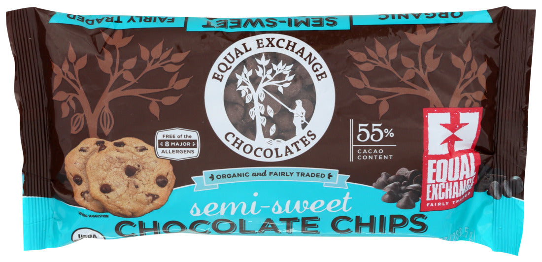 Equal Exchange Organic Chocolate Chips Semi Sweet 10 Oz