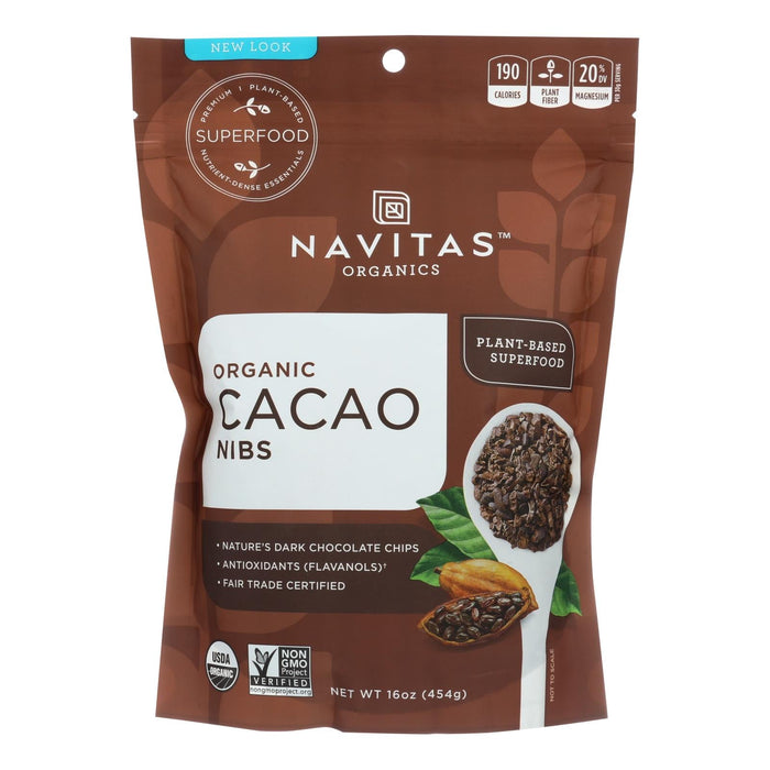 Navitas Organics Naturals Cacao Nibs Organic Raw 16 Oz