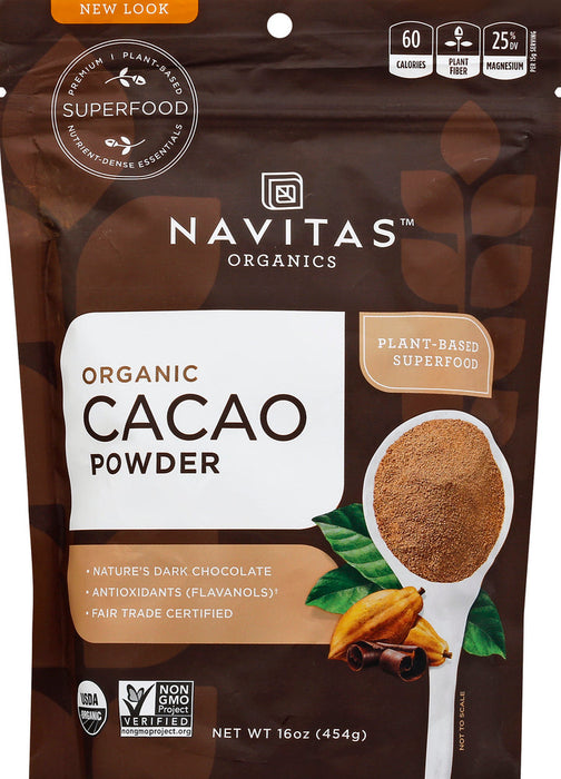 Navitas Organics Naturals Cacao Powder Organic Raw 16 Oz