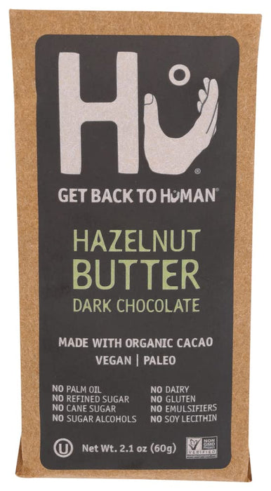 Hu Kitchen Organic Dark Chocolate Hazelnut Butter Bar 2.1 Oz