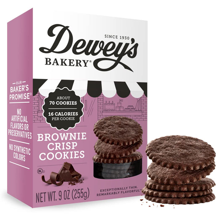 Dewey`S Bakery Brownie Crisp Thin Cookies 9 Oz