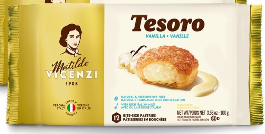 Vicenzi Tesoro Vanilla Cream Cookies 3.53 Oz