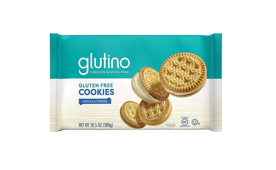 Glutino Cookies Gluten Free Vanilla Creme 10.5 Oz