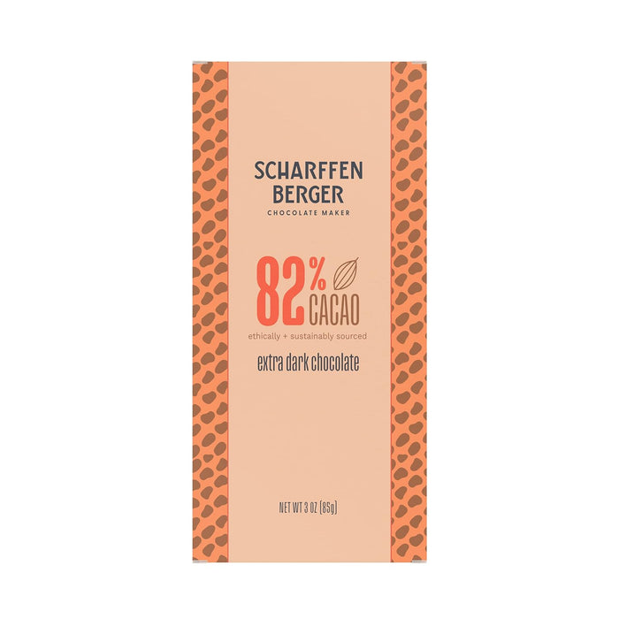 Scharffen Berger 82% Extra Dark Chocolate Bar 3 Oz