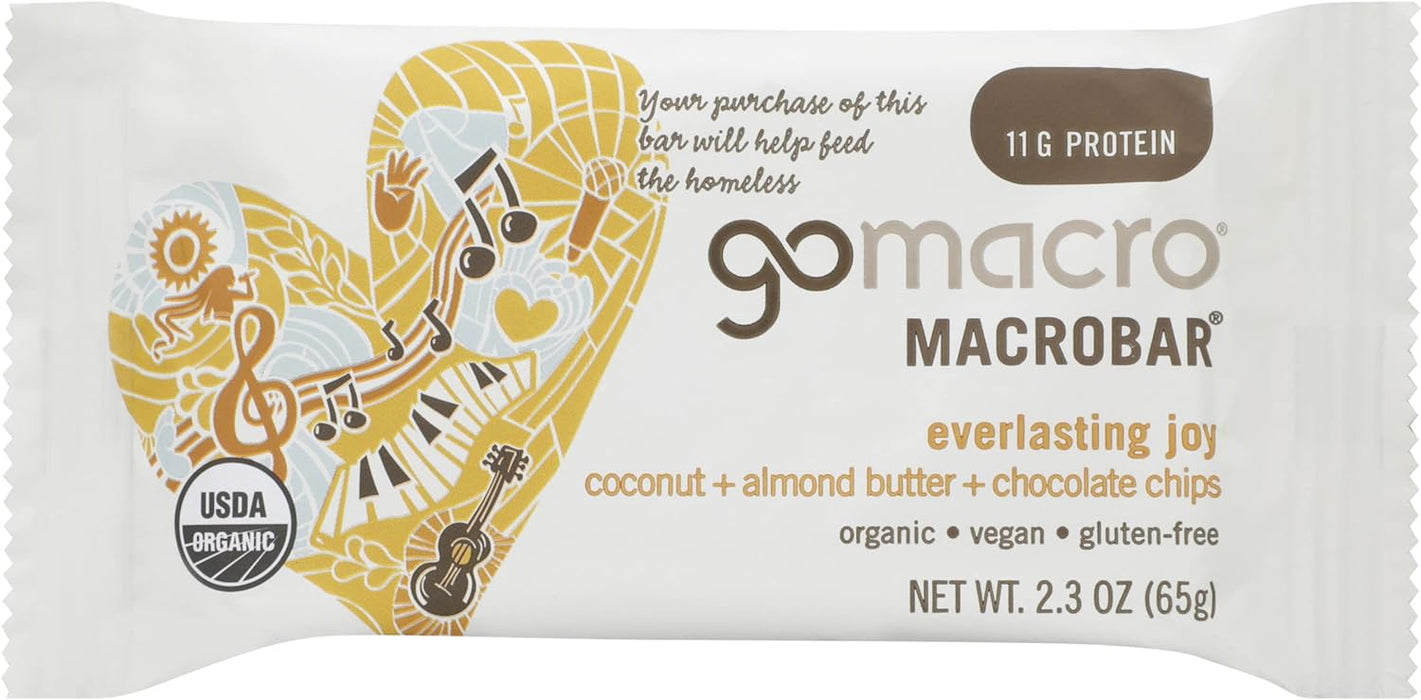 Gomacro Organic Macrobar Coconut Almond Butter & Choco Chips 2.3 Oz