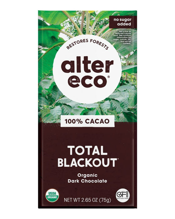 Alter Eco Organic Total Blackout Chocolate Bar 2.65 Oz