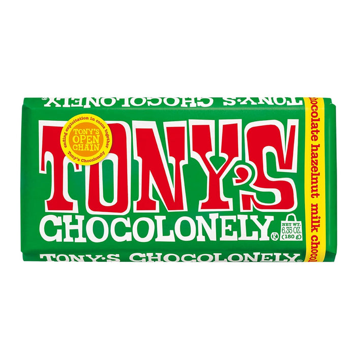 Tony`S Chocolonely Milk Chocolate Hazelnut Cookie Bar 6.35 Oz