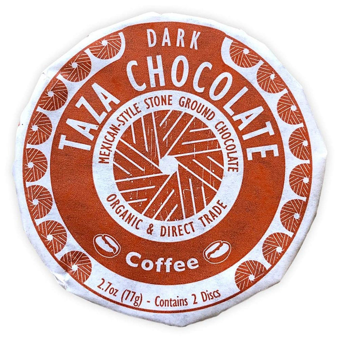 Taza Chocolate Organic Mexicano Discs Percent Dark Coffee Bar 2.7 Oz