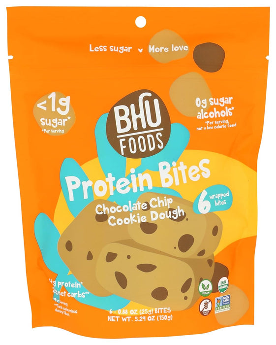Bhu Foods Keto Bites Chocolate Chips Cookie Dough 5.29 Oz