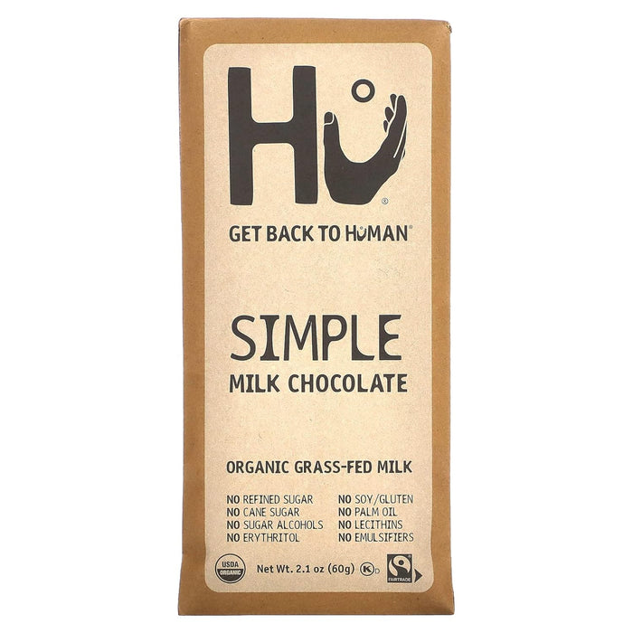 Hu Kitchen Organic Milk Chocolate Simple Bar 2.1 Oz