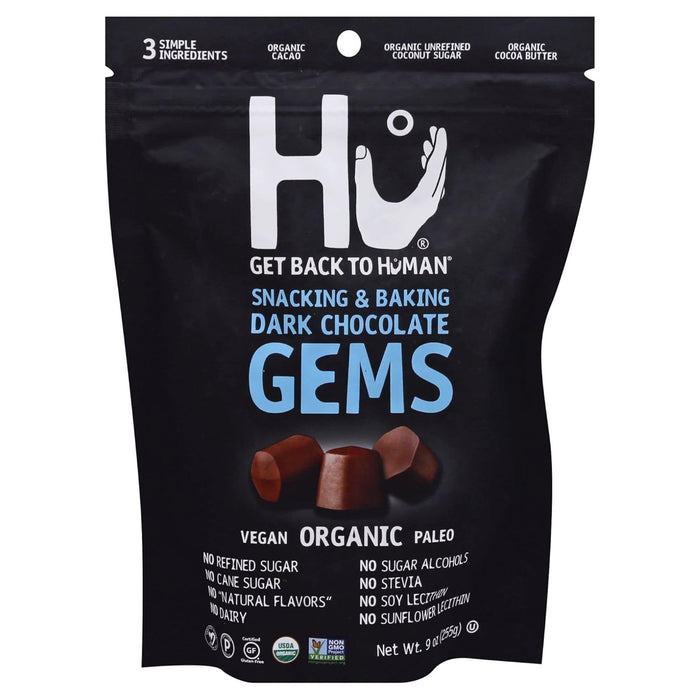 Hu Kitchen Organic Dark Chocolate Snaking & Baking Hu Gems 9 Oz