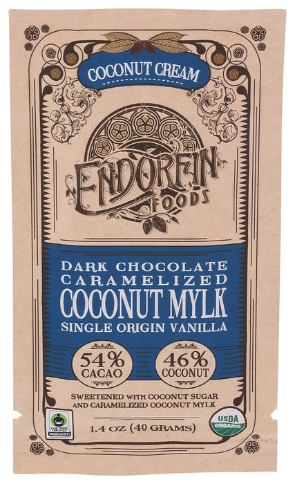 Endorfin Foods Caramelized Coconut Milk Chocolate Bars 1.4 Oz