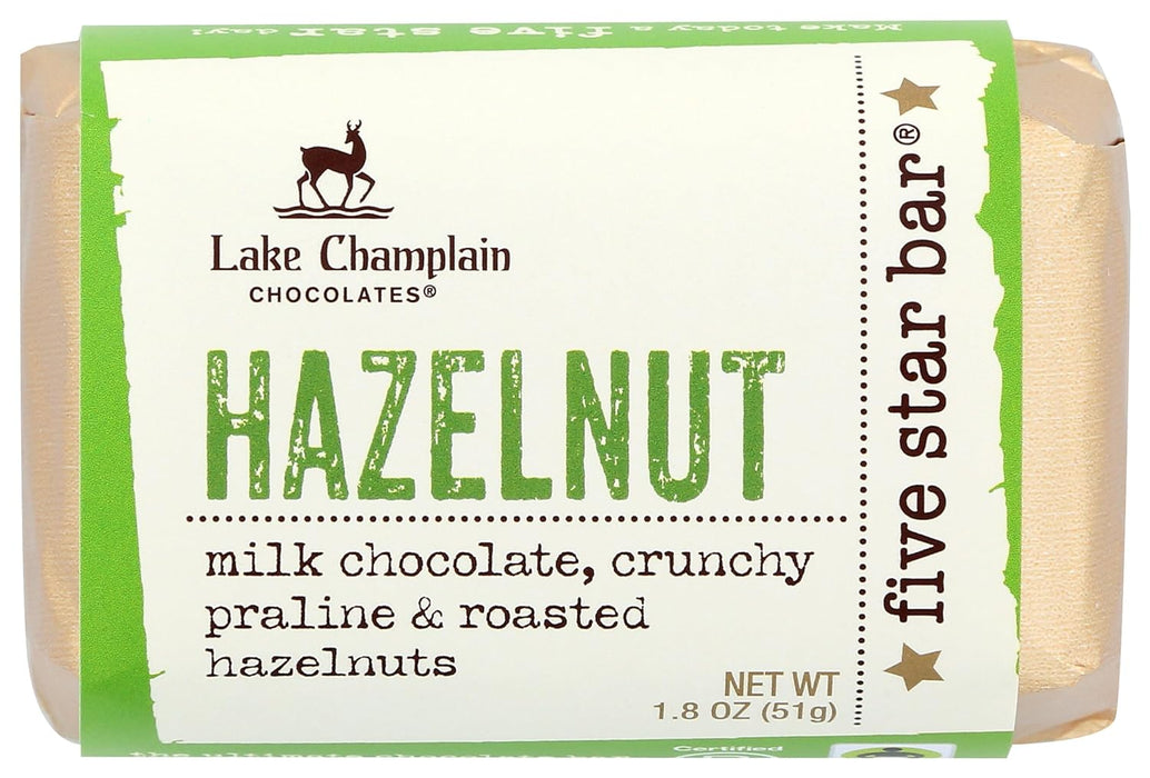 Lake Champlain Chocolates  Hazelnut Milk Chocolate Bar   1.8 Oz