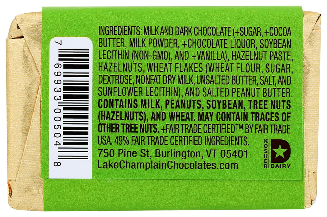 Lake Champlain Chocolates  Hazelnut Milk Chocolate Bar   1.8 Oz
