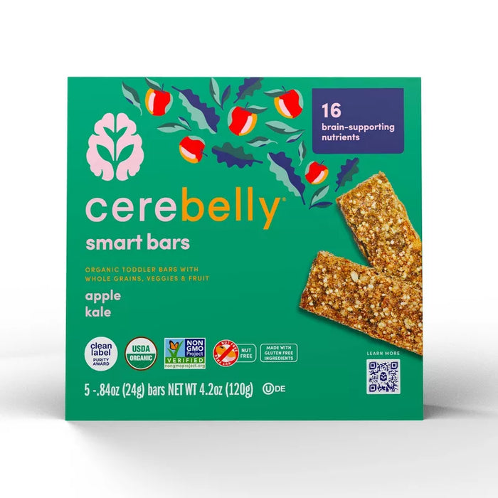 Cerebelly Toddler Bars Apple Kale 4.2 Oz
