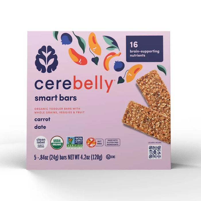 Cerebelly Smart Bar Carrot Raisin 4.2 Oz