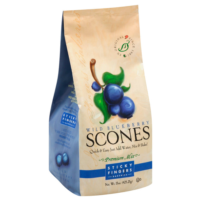 Sticky Fingers Bakeries Scones Mix Wild Blueberry 16 Oz