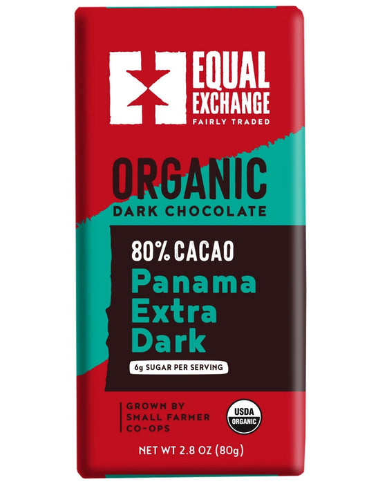 Equal Exchange Organic Dark Chocolate Bar Panama Extra 2.8 Oz