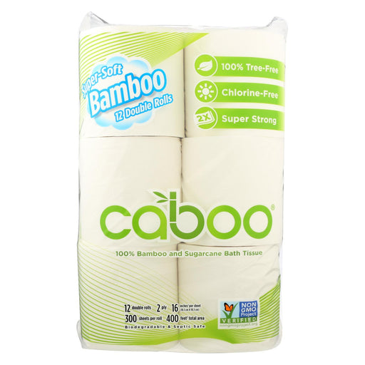 Caboo Bath Tissue - Tissue Bath 300 Sheet - Case Of 6 - 12 Pk