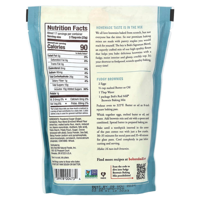 Brownie Mix Fudgy 14 OZ---Bob`s Red Mill