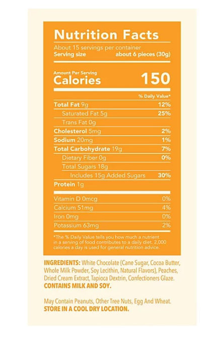 Tru Fru Nature's Hyper-Dried Peaches & Creme 4.2 OZ