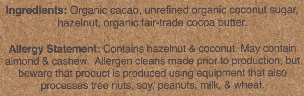 Hu Kitchen  Organic Dark Chocolate Hazelnut Butter Bar   2.1 Oz
