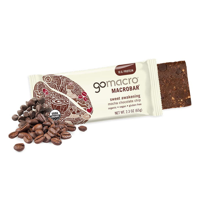 Gomacro  Organic Macrobar Mocha Chocolate Chip   2.3 Oz