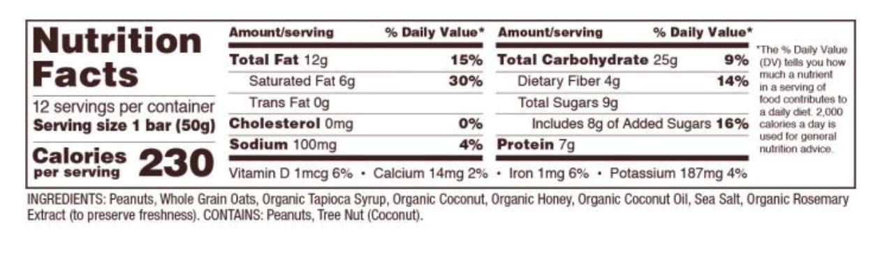 Bob'S Red Mill  Bob'S Bar Peanut Butter Coconut & Oats   1.76 Oz