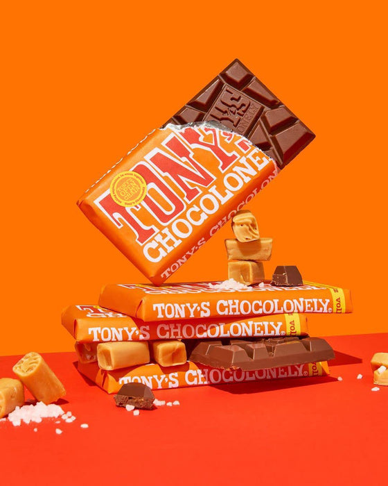 Tony`S Chocolonely  Milk Chocolate Caramel Sea Salt Bar   6.35 Oz