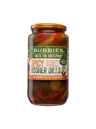 Bubbies Of SF Kosher Dills Spicy, 33 FZ