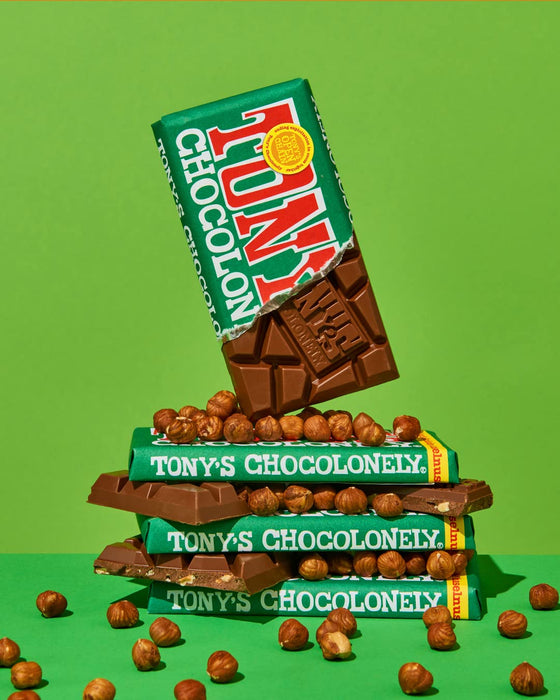Tony`S Chocolonely  Milk Chocolate Hazelnut Cookie Bar   6.35 Oz