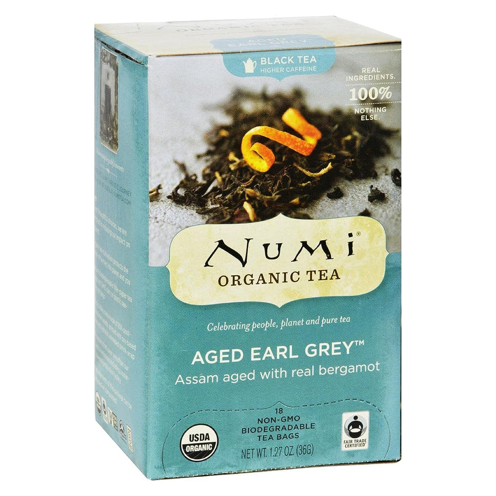 Numi Organic Aged Earl Grey Black Tea - 18 bags per pack