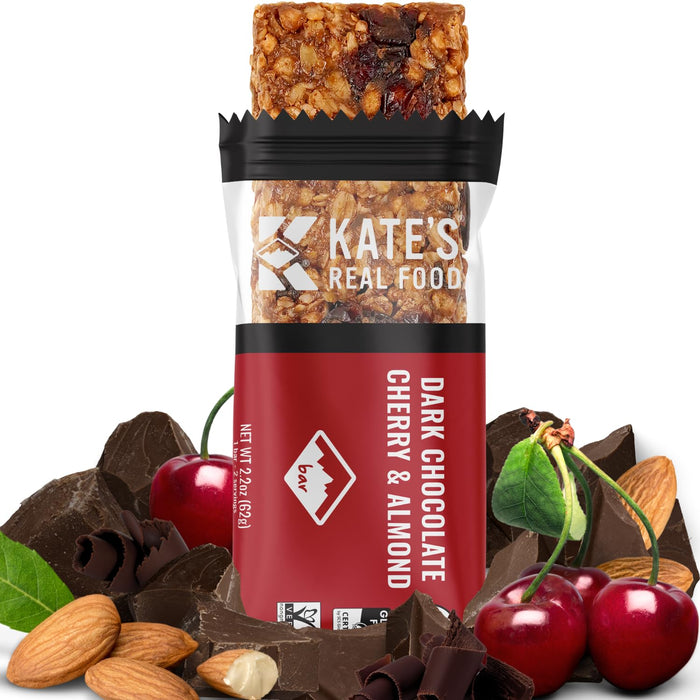 Kate`S Real Food Organic Energy Bar Dark Choco Cherry Almond 2.2 Oz