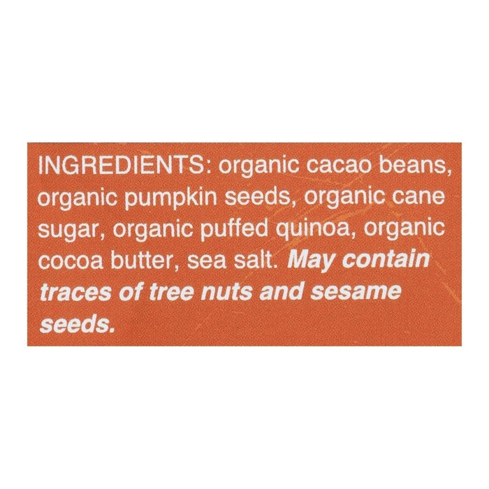 Taza Chocolate  Dark Bark Snacking Thins Pumpkin Seed   4.2 Oz