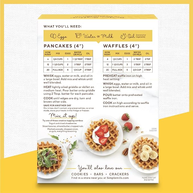 Simple Mills  Almond Flour Pancake And Waffle Mix   10.7 Oz