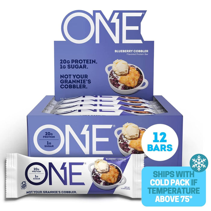 One  Flavored Protein Bar Blueberry Cobbler   60 Gr