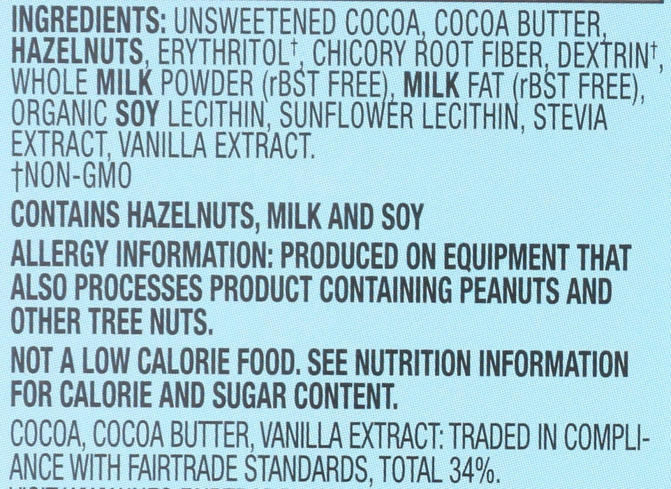 Lily'S  Bar Chocolate 40% Hazelnut   2.8 Oz