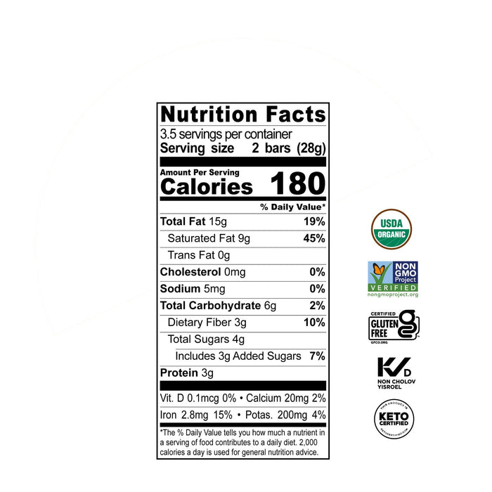 Chocxo Organic Dark Choco Keto Coconut Almond & Sea Salt 3.45 Oz