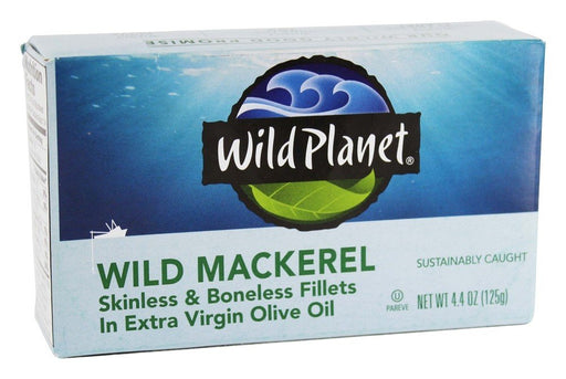 Wild Planet Mackerel Wild Fillet Extra Virgin Olive Oil, 4.40 oz