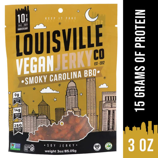Louisville Vegan Jerky - Smoky Carolina BBQ, Vegetarian & Vegan-Friendly Jerky