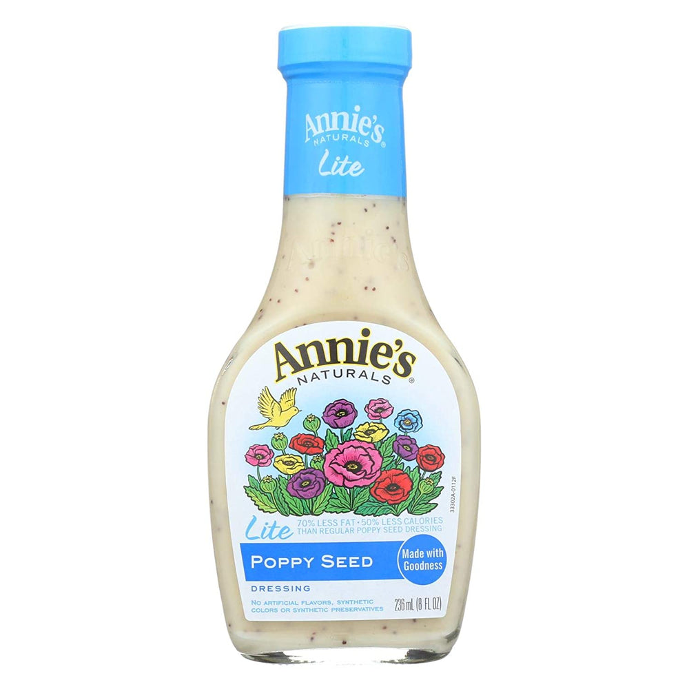 Annies Naturals Lite Poppy Seed Dressing, 8 Ounce