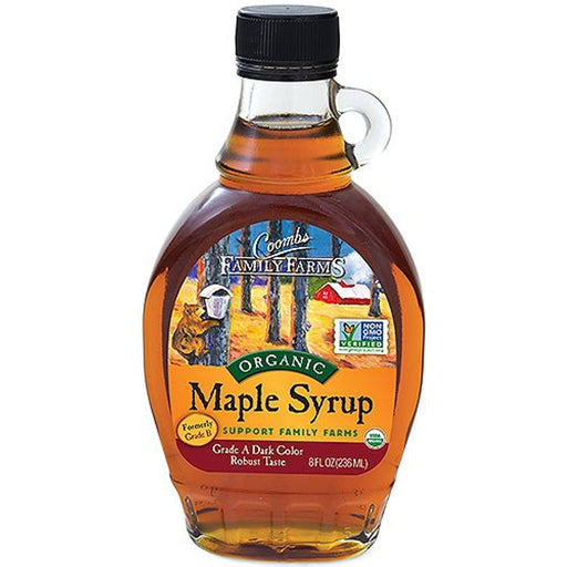 Coombs Family Farms Maple Syrup, Organic Grade A, Dark Color, Robust Taste, 8 Fl Oz