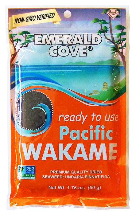 Emerald Cove Silver Grade Wakame (Dried Seaweed), 1.76-Ounce Bags