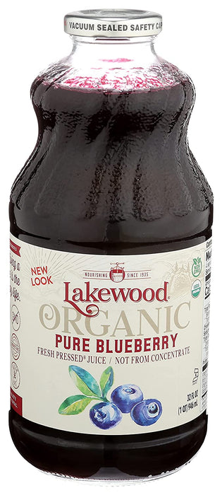 LAKEWOOD Organic Pure Juice, Blueberry, 32 FZ