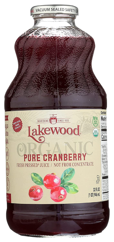 Lakewood Organic Cranberry Juice, 32 oz