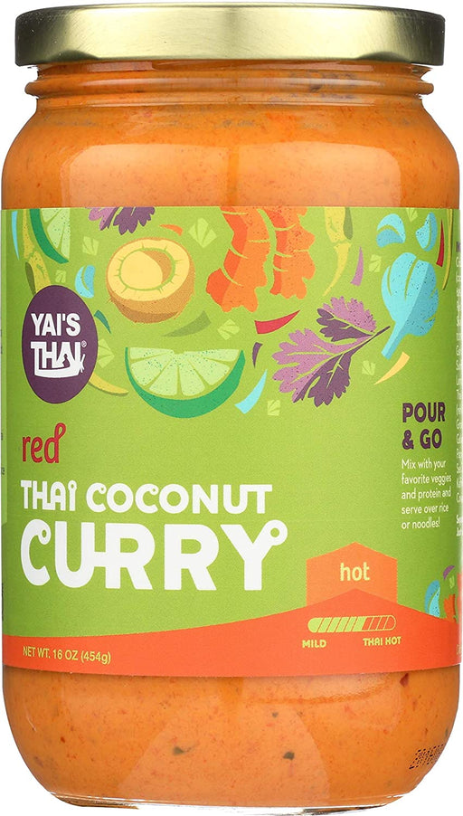 Yai's Thai Red Coconut Curry Sauce 16 Ounce Jar