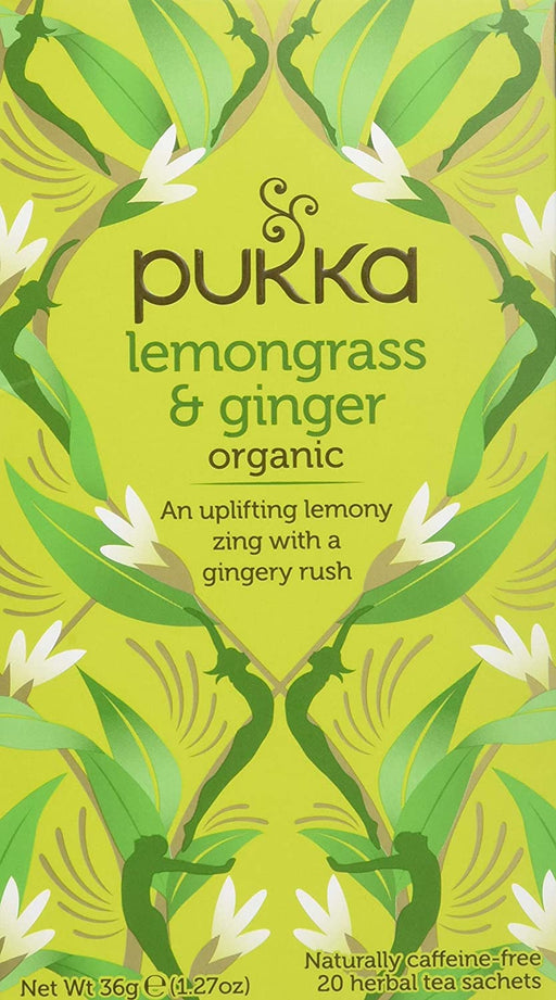PUKKA Organic Lemongrass Ginger Tea, 20 CT