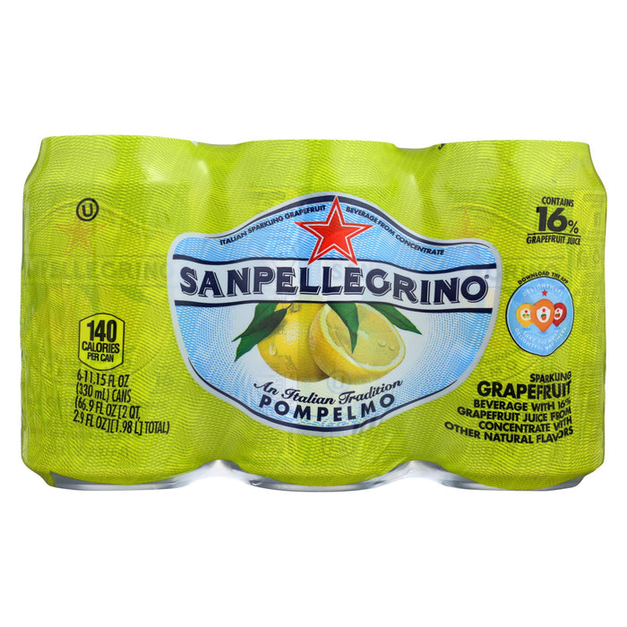 San Pellegrino Sparkling Water - Pompelmo Grapefruit - Case Of 4 - 11.1 Fl Oz.